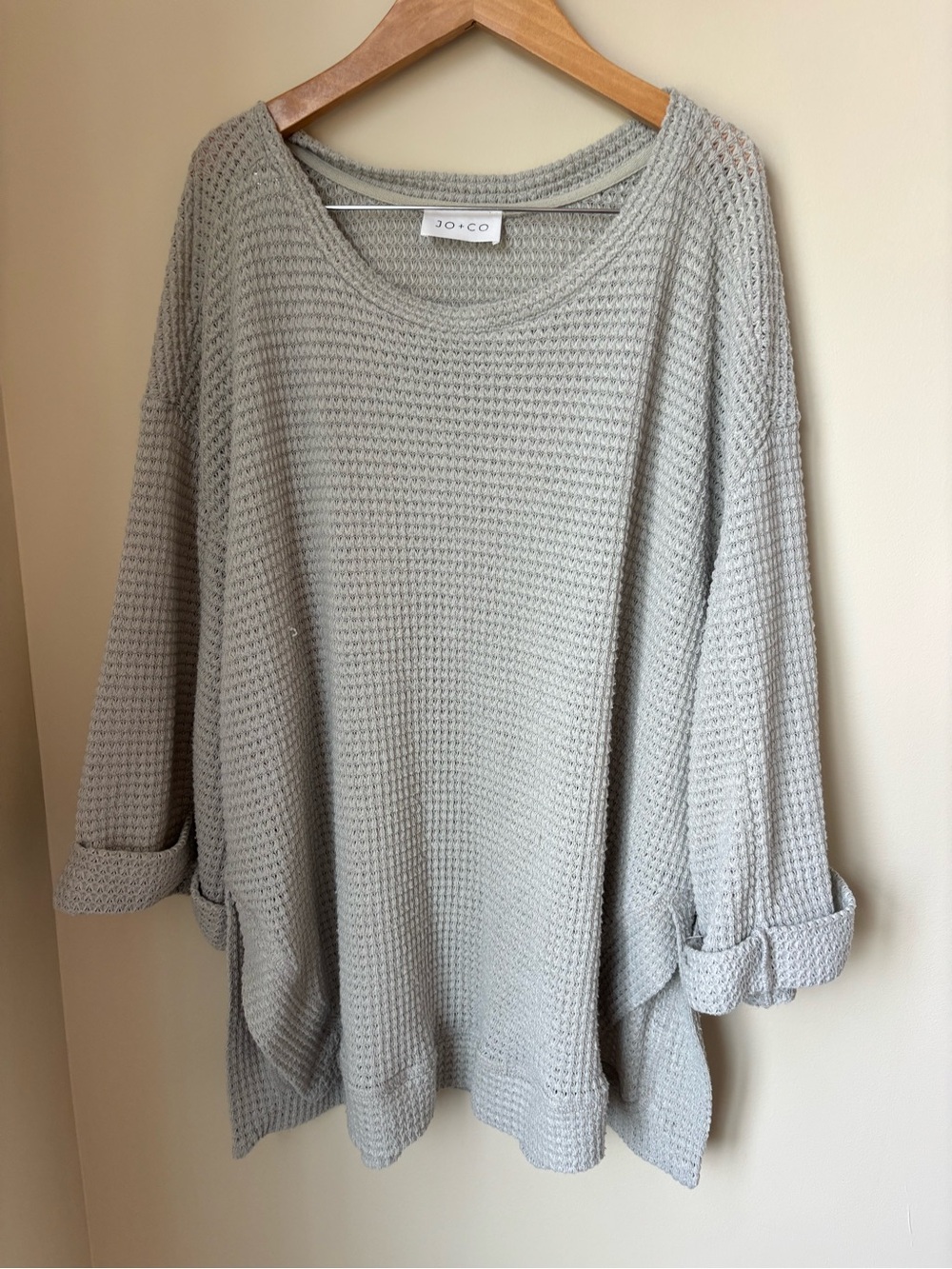 Jo&Co Waffle Knit Pullover